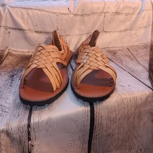 Men's Tan Leather Sandals